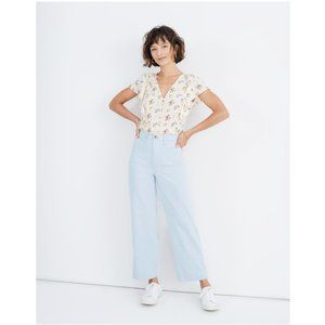 Madewell • Slim Emmett Wide-Leg Crop Pants in Speckle